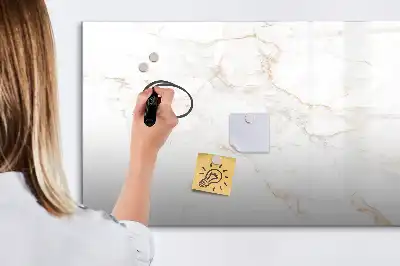 Pizarra magnética de pared con rotulador diseño mármol elegante