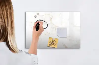 Pizarra magnética de pared con rotulador diseño mármol elegante