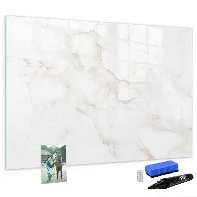 Pizarra magnética de pared con rotulador diseño mármol elegante