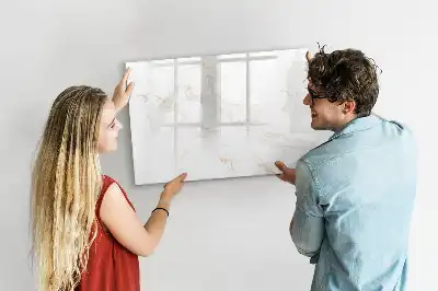 Pizarra magnética de pared con rotulador diseño mármol elegante