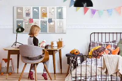 Pizarra borrable de cristal con imanes calendario con diseño de gatos