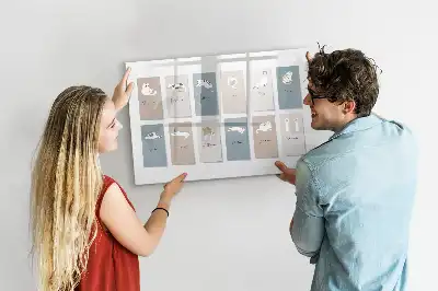 Pizarra borrable de cristal con imanes calendario con diseño de gatos