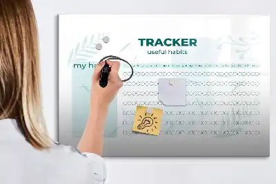 Planificador de hábitos magnético de pared con rotulador incluido