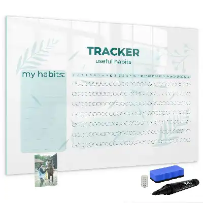 Planificador de hábitos magnético de pared con rotulador incluido