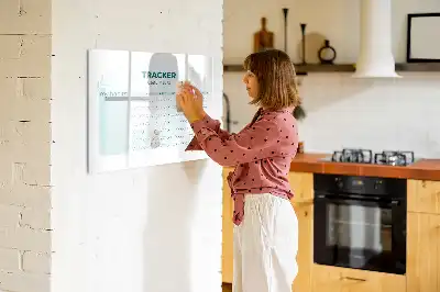 Planificador de hábitos magnético de pared con rotulador incluido