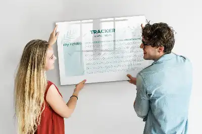 Planificador de hábitos magnético de pared con rotulador incluido