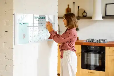 Planificador de hábitos magnético de pared con rotulador incluido