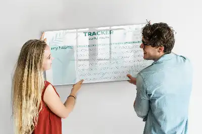 Planificador de hábitos magnético de pared con rotulador incluido