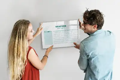 Planificador de hábitos magnético de pared con rotulador incluido