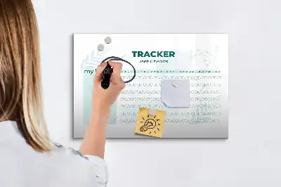 Planificador de hábitos magnético de pared con rotulador incluido