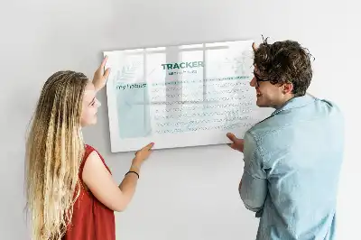 Planificador de hábitos magnético de pared con rotulador incluido