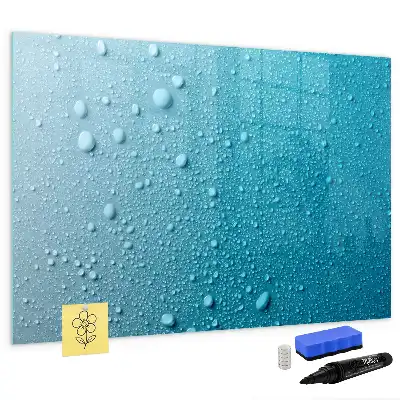 Pizarra de cristal magnética borrable modelo gotas de agua