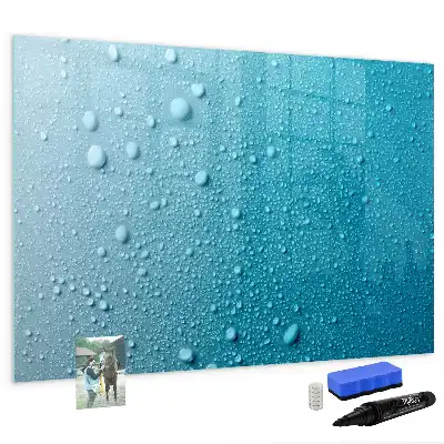 Pizarra de cristal magnética borrable modelo gotas de agua