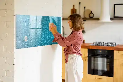 Pizarra de cristal magnética borrable modelo gotas de agua