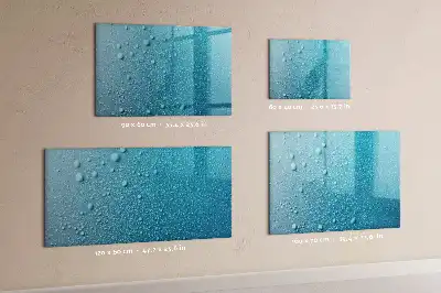 Pizarra de cristal magnética borrable modelo gotas de agua