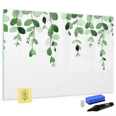 Pizarra magnética de pared diseño de hojas de plantas con rotulador incluido