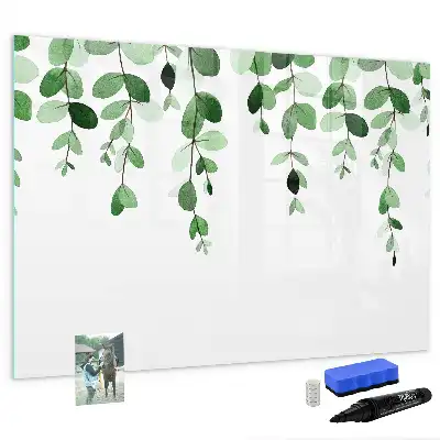 Pizarra magnética de pared diseño de hojas de plantas con rotulador incluido