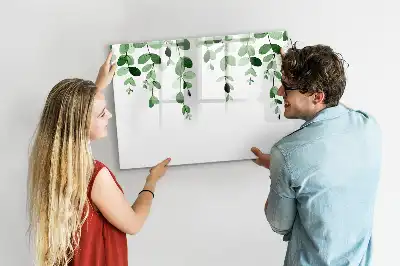 Pizarra magnética de pared diseño de hojas de plantas con rotulador incluido