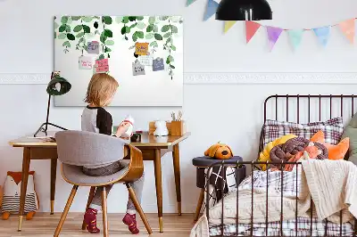 Pizarra magnética de pared diseño de hojas de plantas con rotulador incluido