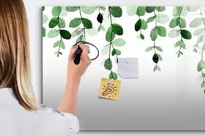 Pizarra magnética de pared diseño de hojas de plantas con rotulador incluido