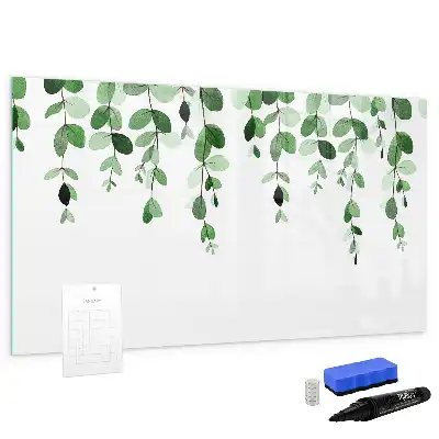 Pizarra magnética de pared diseño de hojas de plantas con rotulador incluido