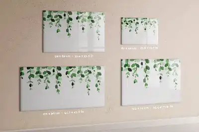 Pizarra magnética de pared diseño de hojas de plantas con rotulador incluido