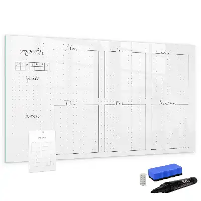 Pizarra magnética de pared diseño para organización semanal con rotulador
