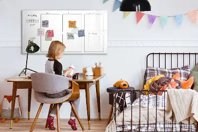 Pizarra magnética de pared diseño para organización semanal con rotulador