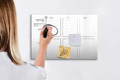 Pizarra magnética de pared diseño para organización semanal con rotulador
