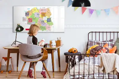 Pizarra de cristal magnética borrable con diseño de mapa de Polonia