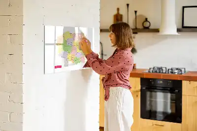 Mapa de Polonia pizarra magnética de pared con rotulador