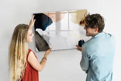 Pizarra magnética de pared con rotulador diseño de abstracción de manchas