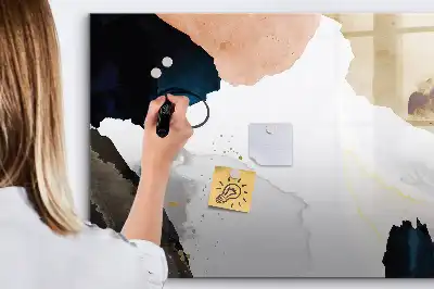 Pizarra magnética de pared con rotulador diseño de abstracción de manchas