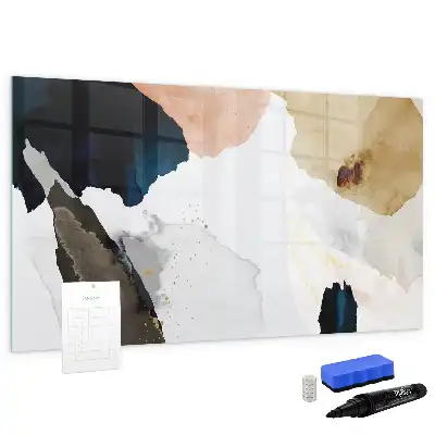 Pizarra magnética de pared con rotulador diseño de abstracción de manchas