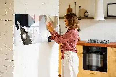 Pizarra magnética de pared con rotulador diseño de abstracción de manchas