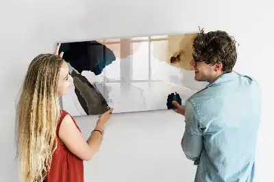 Pizarra magnética de pared con rotulador diseño de abstracción de manchas