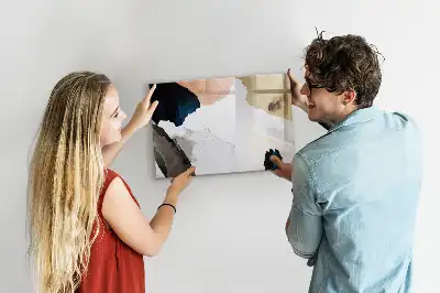 Pizarra magnética de pared con rotulador diseño de abstracción de manchas