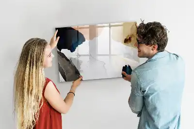 Pizarra magnética de pared con rotulador diseño de abstracción de manchas