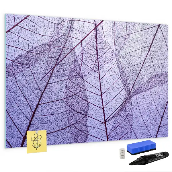 Pizarra magnética de pared diseño hojas de la naturaleza con rotulador incluido
