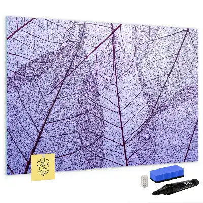 Pizarra magnética de pared diseño hojas de la naturaleza con rotulador incluido