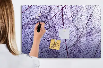 Pizarra magnética de pared diseño hojas de la naturaleza con rotulador incluido