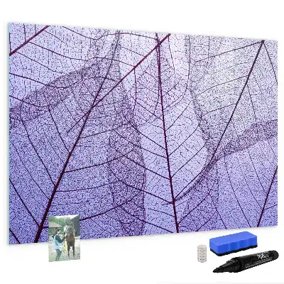 Pizarra magnética de pared diseño hojas de la naturaleza con rotulador incluido