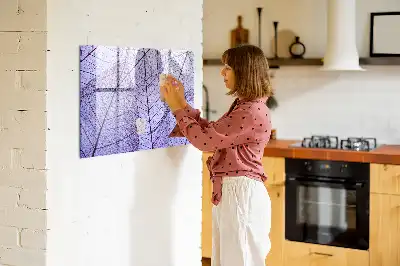 Pizarra magnética de pared diseño hojas de la naturaleza con rotulador incluido