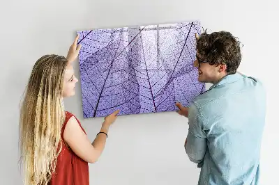 Pizarra magnética de pared diseño hojas de la naturaleza con rotulador incluido