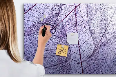Pizarra magnética de pared diseño hojas de la naturaleza con rotulador incluido