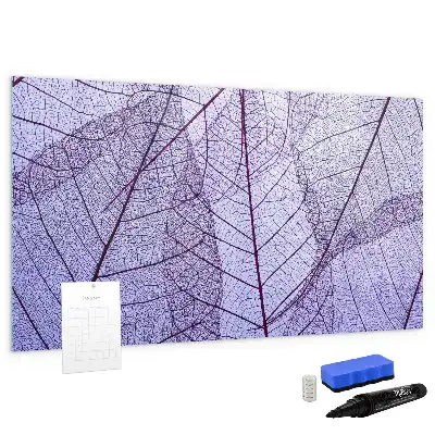 Pizarra magnética de pared diseño hojas de la naturaleza con rotulador incluido