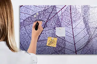 Pizarra magnética de pared diseño hojas de la naturaleza con rotulador incluido