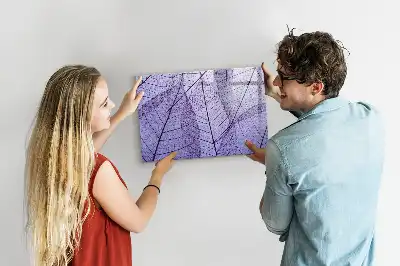 Pizarra magnética de pared diseño hojas de la naturaleza con rotulador incluido
