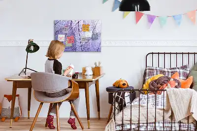 Pizarra magnética de pared diseño hojas de la naturaleza con rotulador incluido