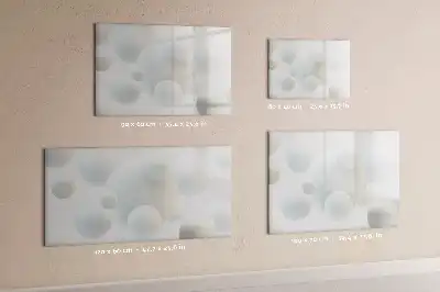 Pizarra borrable de cristal con imanes diseño con abstracción de esferas